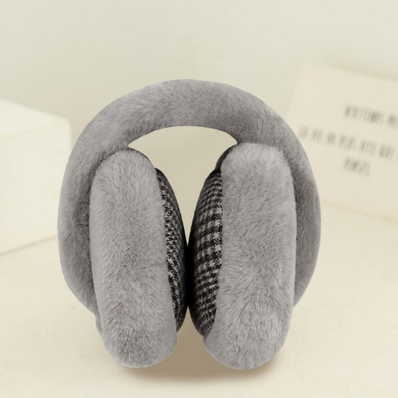 Earmuffs de pelúcia super macios unissex, aquecedores de orelha dobráveis ultra grossos, resistentes, elegantes, conforto ao ar livre, inverno