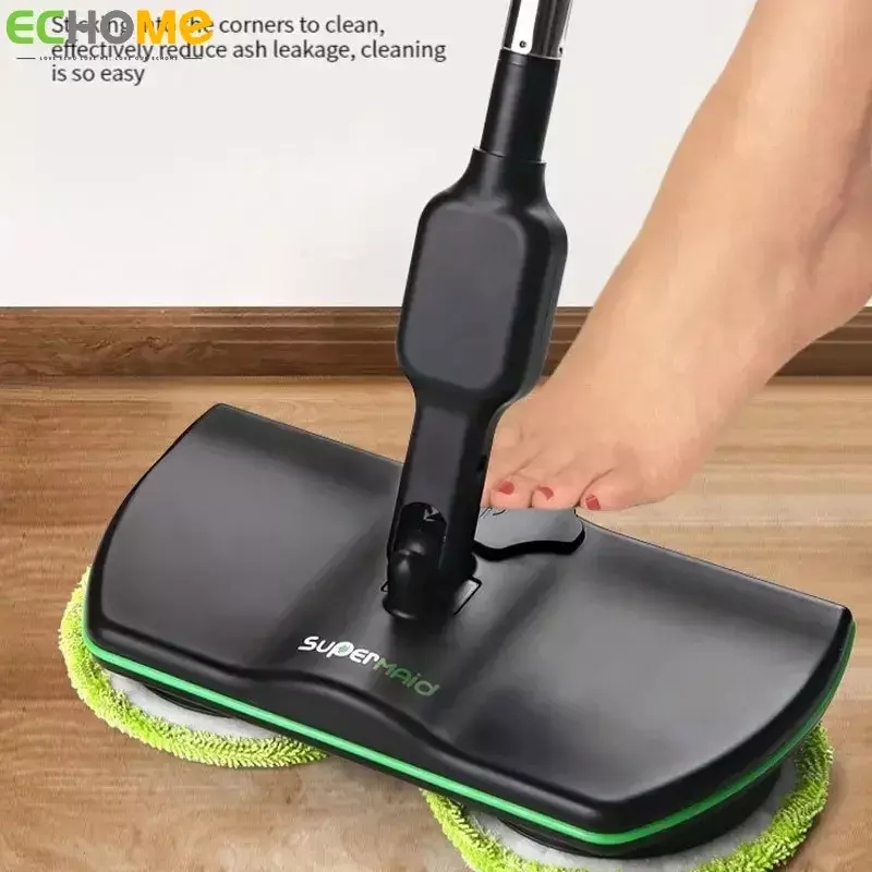 ECHOME Wireless Electric Mops 360°Rotary Mop Washing Handheld Push Household Floor Mop Cleaning Tools Scrubber Smart Cleaner