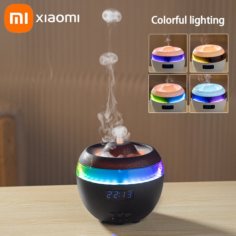 Новинка 2024 года! Увлажнитель воздуха Xiaomi с аромадиффузором в виде пламени и медузы с красочным светом и пультом ДУ
