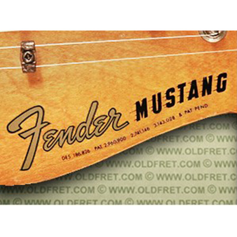 Водная наклейка с логотипом головки гитары Fender