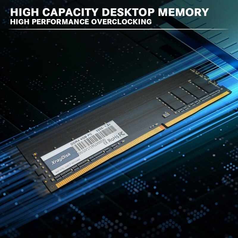 XrayDisk Ram DDR4, memori kompatibel Tinggi Desktop Dimm Ram 8GB 16GB 2666MHZ 3200MHz 1.2V