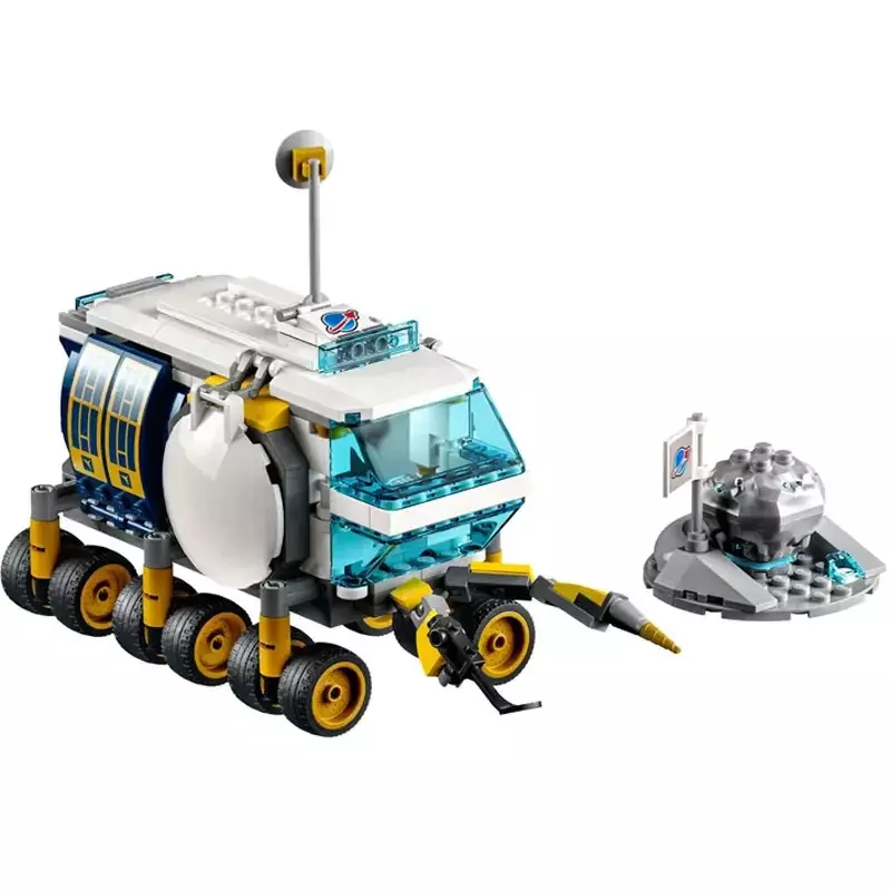 Bloques de construcción de vehículo Lunar Roving para niños, juguete de ladrillos para armar vehículo Lunar Roving, ideal para regalo de cumpleaños y Navidad, código 343, Compatible con 60348, DIY