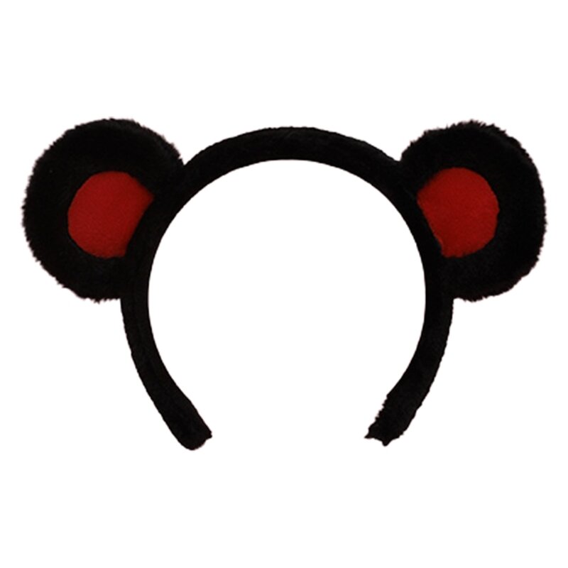 Y166 headbands animais peludos orelhas urso headwear cabelo hoop cosplay headpiece para festa halloween
