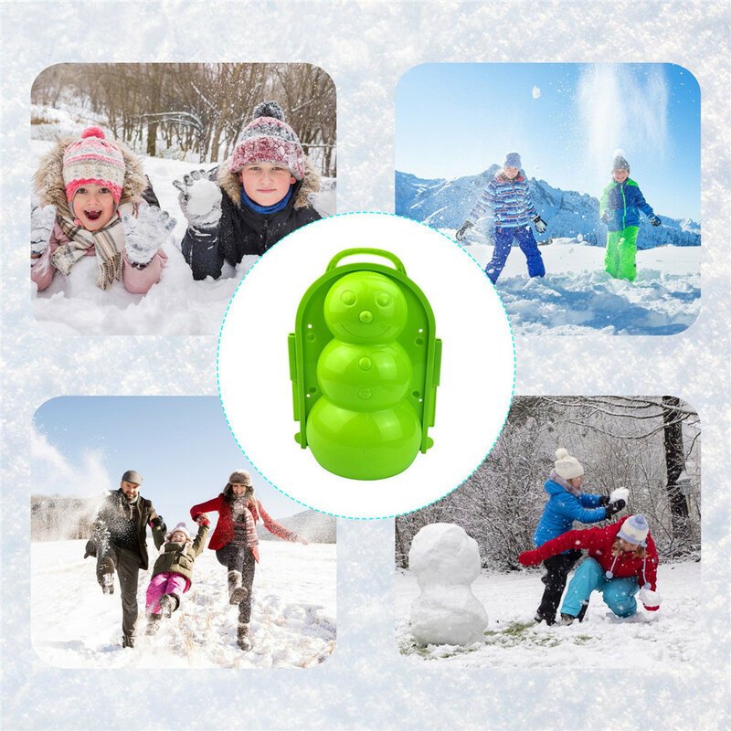Winter Snowman Penguin Animal Shape Snowball Maker Clip Rabbit Cat Squirrel Clip Snow Sand Mold Tool Kids Outdoor Play Toy