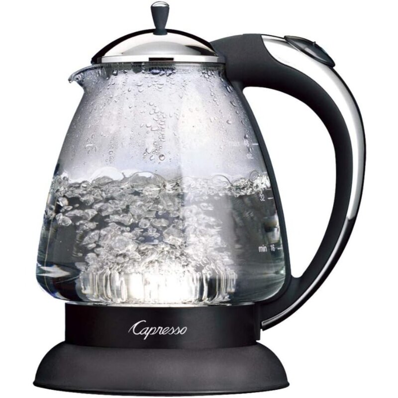 Чайник для воды Capresso 259, 10 дюймов x 8,25 дюйма x 6,25 дюйма, полированный хром