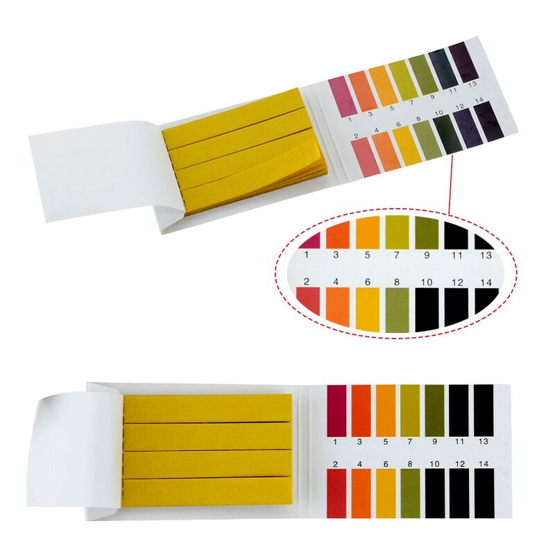 Tiras de papel tornasol con tabla de colores, prueba alcalina/ácida precisa, la escala Lee de 1 a 14, 80 unids/lote por paquete