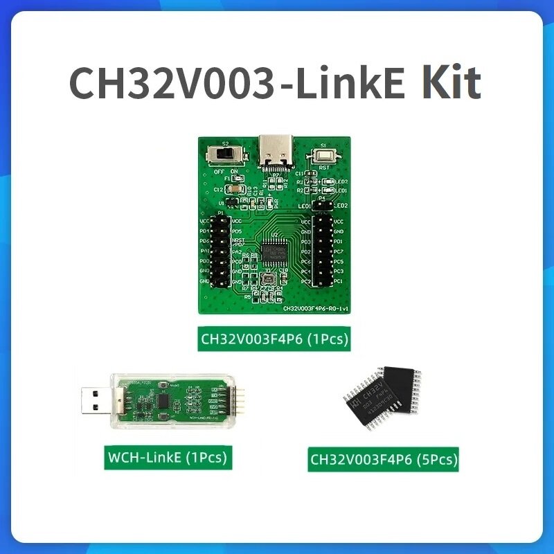 CH32V003 Development Board Kit, RISC-V tujuan umum 32-bit MCU penilaian aplikasi fungsional