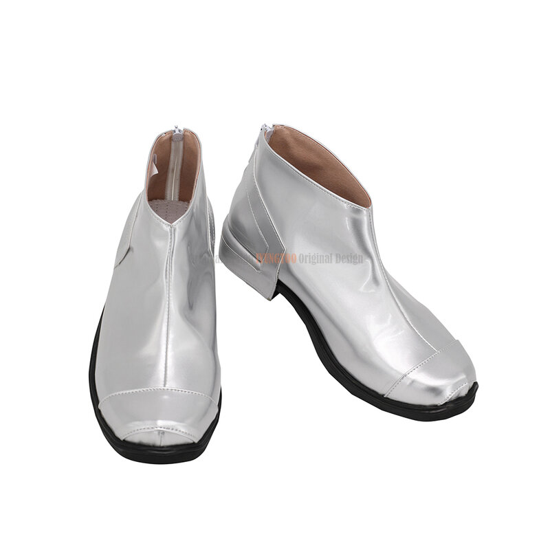 Kamen Rider Den-O Cosplay botas zapatos de plata fabricado a medida para Unisex