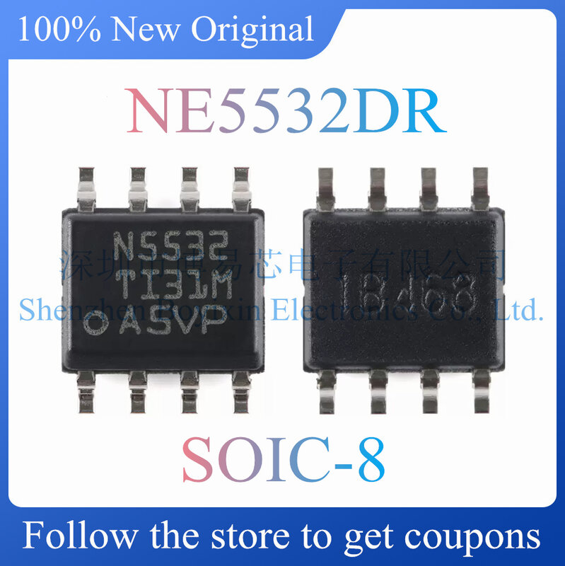 Новый NE5532DR NE5532 N5532.Dual op amp chip. Посылка SOIC-8