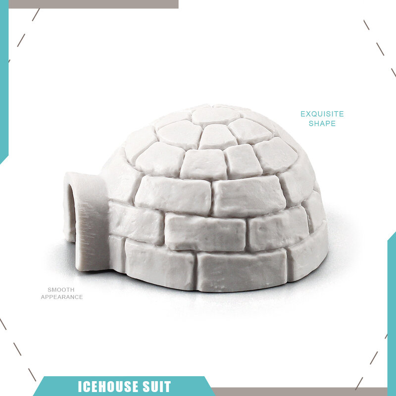 محاكاة العمارة القطبية جبل الثلج نموذج منزل صغير طاولة الرمل المشهد الحيوان التهرب منزل ديكور الحلي اللعب