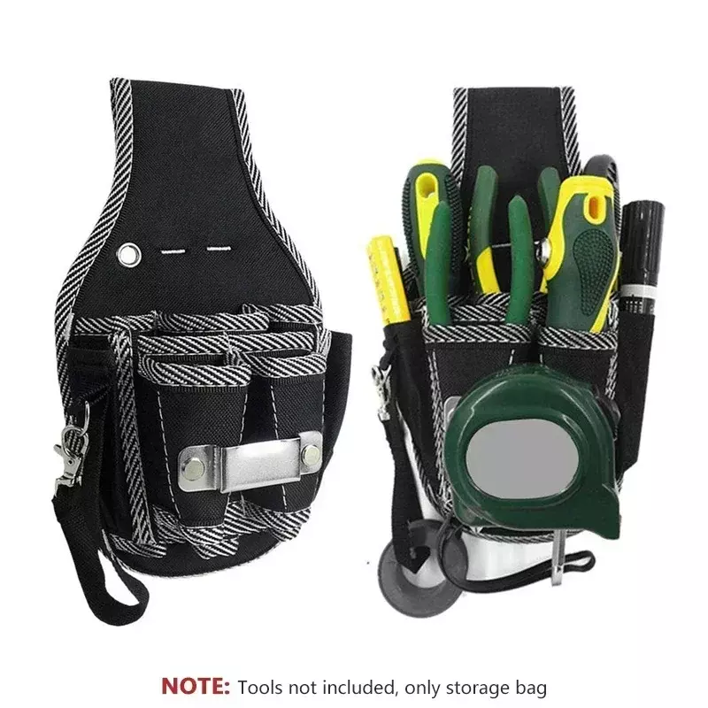 Bolsa de cintura de nailon para electricista, Kit de herramientas de bolsillo, soporte, estuche de bolsillo, bolsa de cinturón multifuncional, bolsa de tela, destornillador