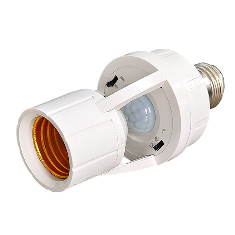 AC100-240V 40W E27 gniazdo lampy z fotoczujnik indukcyjnym na podczerwień inteligentna uchwyt żarówki podświetlana podstawa chodnika magazynowego