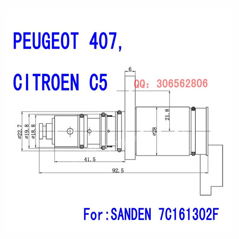 6453PM 6453RT SD7C16 A/C valvola di controllo del compressore per 04-08 Peugeot 407SW 607 508 09-19 Citroen C5 C6 9656572280 9800849780