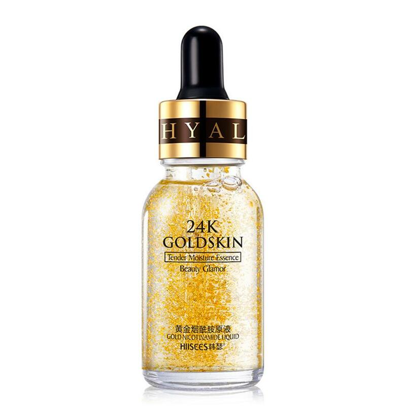 30g 24 Karat Gold schrumpfende Poren feuchtigkeit spendende Essenz Niacin amid Flüssigkeit Anti-Aging Gesicht Serum Gesichts pflege Hautpflege