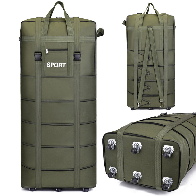 Popular Large Capacity Durable Luggage Trolley Bags Oxford Waterproof Expendable Wheeled Travelling Bags Luggage