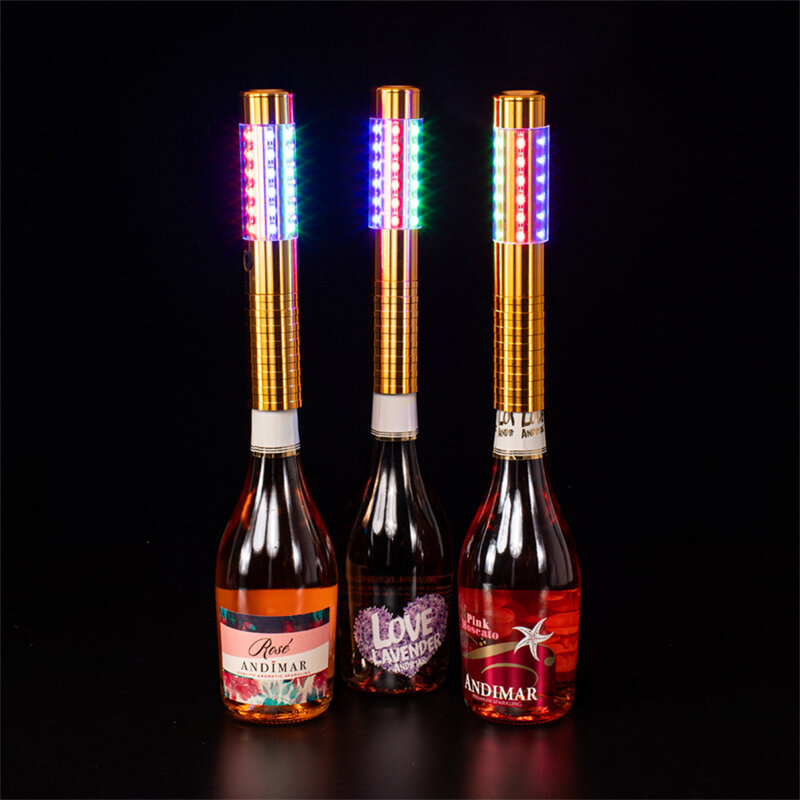 Thrisdar-LED Brilho Piscando Varas, Cheer Strobe Topper, Stick Lights, garrafa de champanhe, Baton Stick para Nightclub Decor