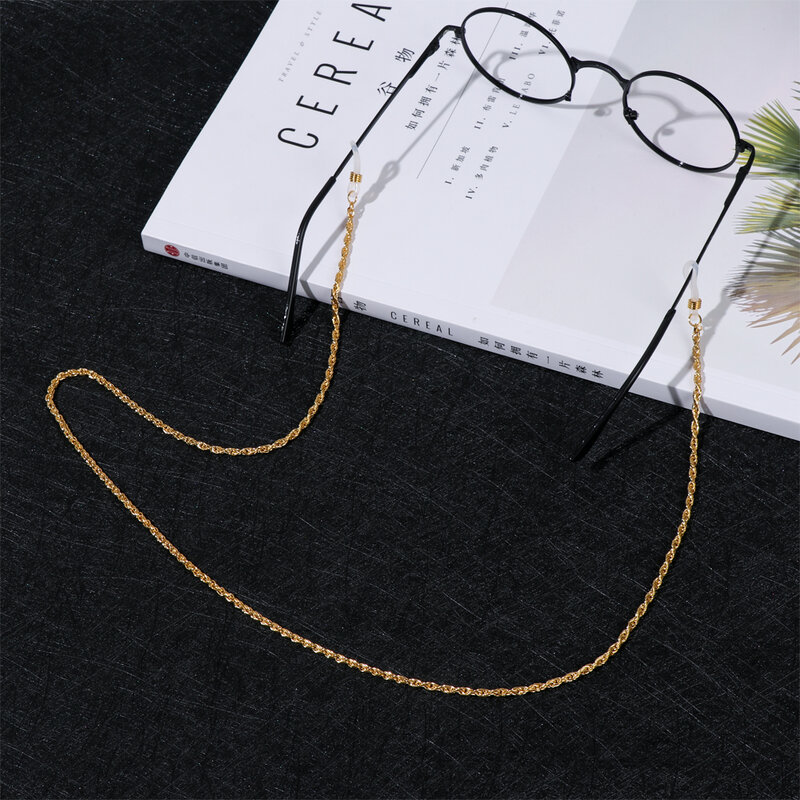 JONon-ald-Lanière de lunettes de soleil vintage en métal simple, porte-lunettes de lecture, sangle de cou, UL, nouvelle mode