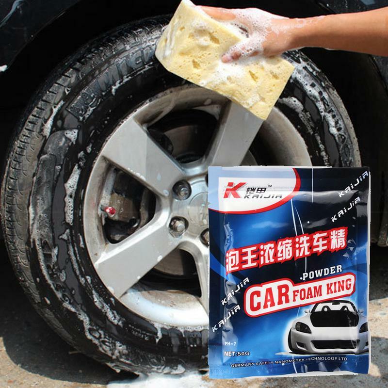 Вспенивающее средство для чистки автомобиля, Концентрированное моющее средство для глубокой очистки, 1,8 унций, очищающий порошок для мытья автомобиля и грузовика