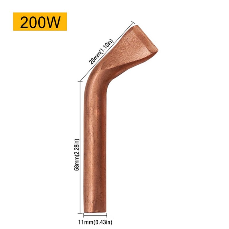 Durable High Quality Hot Sale Attachment Soldering Iron Tip Accessories Copper Welding External Heat High Power
