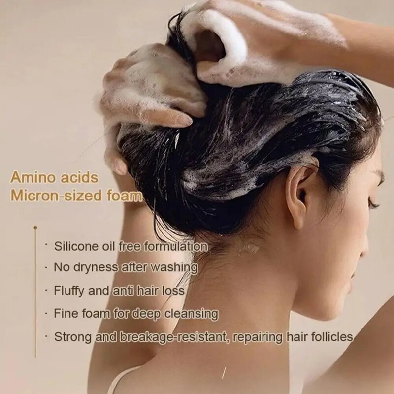 Ginger Plant Extract Shampoo Anti-Hair Loss, Polygonum Multiflorum Nourishing Hair Care, Shampoo Anti Stripping, 10pcs por caixa
