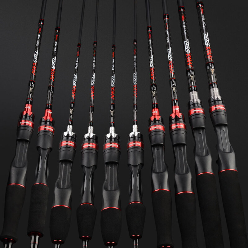 KastKing Max เหล็กคาร์บอน Spinning Casting Fishing Rod 1.80M 2.13M 2.28M 2.4M Baitcasting Rod สำหรับ Bass Pike ตกปลา
