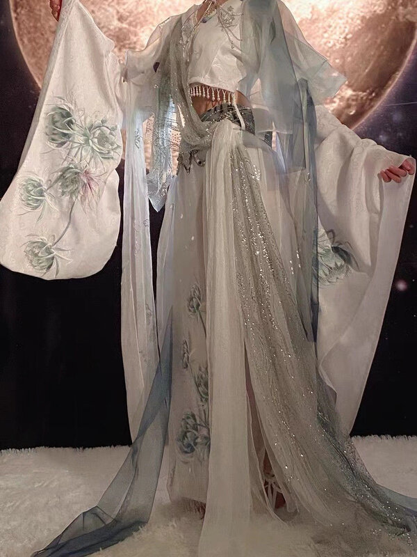 Экзотическая Jouney платье в стиле династии Хань Nanzhao Kingdom ханьфу, косплей Cang'er мечта Охота костюм женский экзотический Hanfu полный комплект
