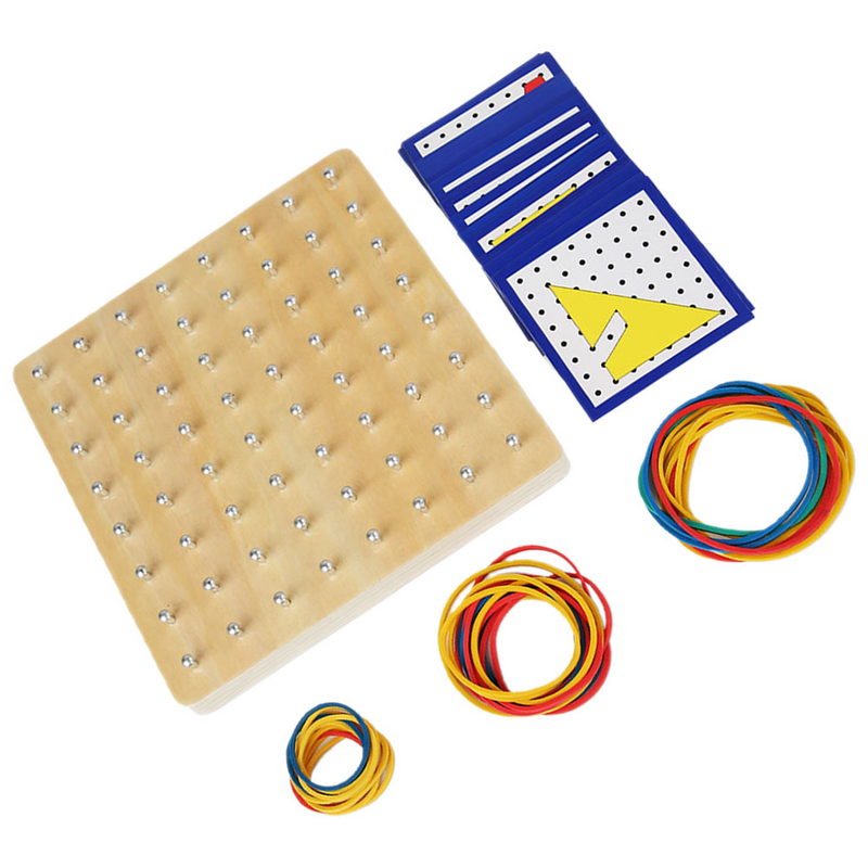 Tablero de clavijas geométricas para niños, tablero de rompecabezas de geométricas, tablero de juguete educativo matemático con rotuladores