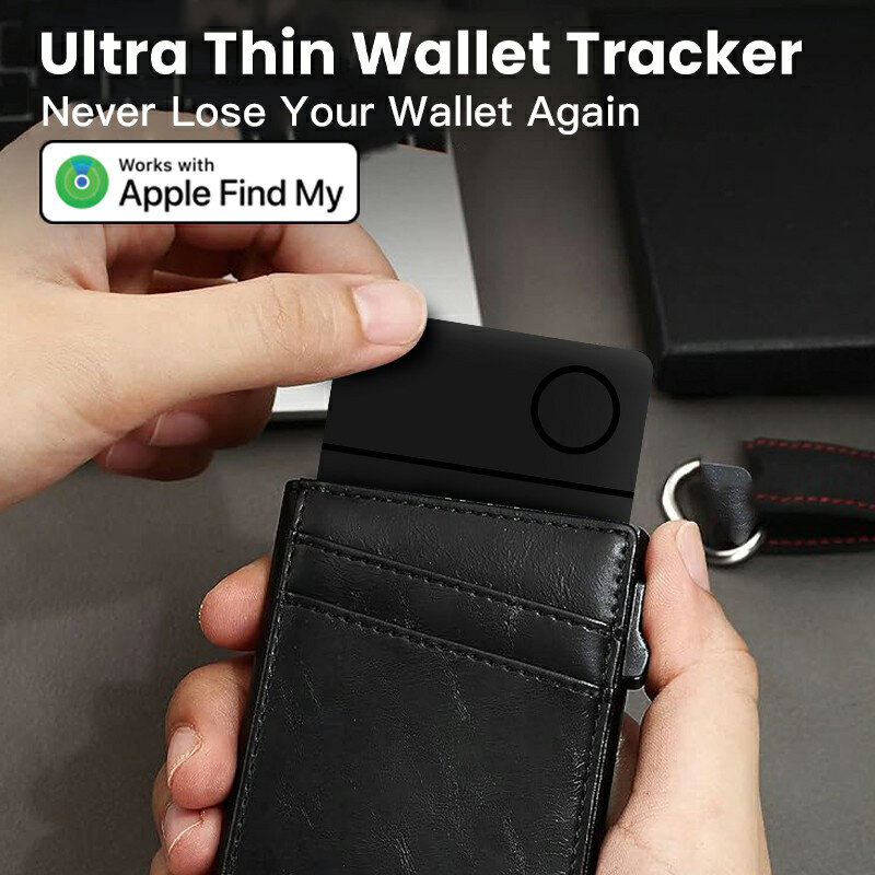 Wireless Chargeable iCard Global Position Tracker Based on Apple Find My Smart Card Locator Wallet Tag Finder MFi Certified