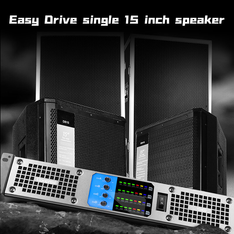 Senmi 2/4 penguat daya Digital 4 saluran, penguat Audio Subwoofer kualitas tinggi logam untuk panggung Speaker