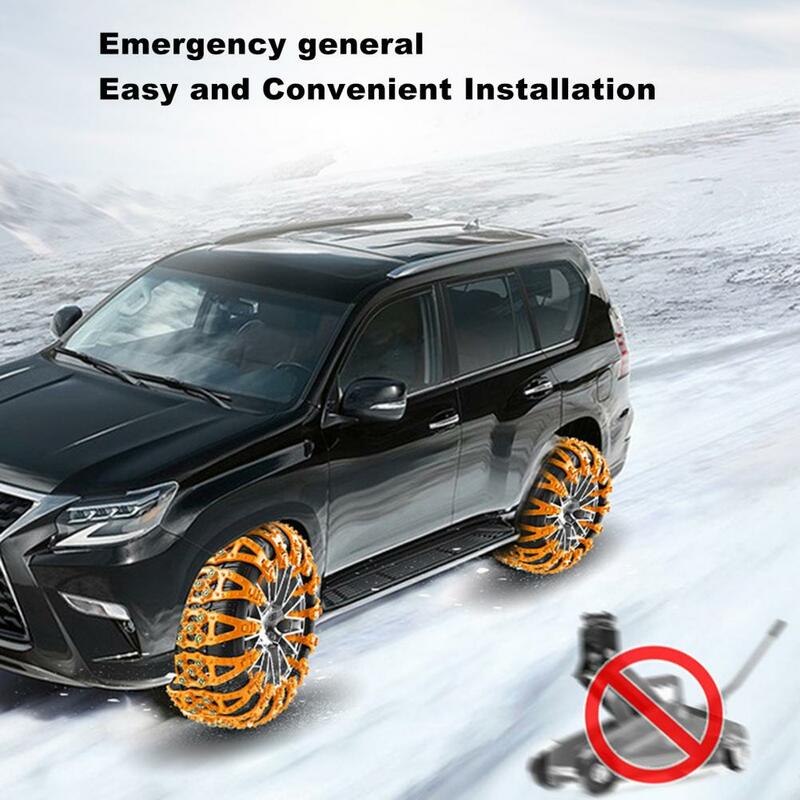 Safe Tire Chains Universal Fish Bone Car Tire Chains Anti-sliding Wear-resistant Grip for Vehicles 2/4/6pcs Off-road Tire Chains