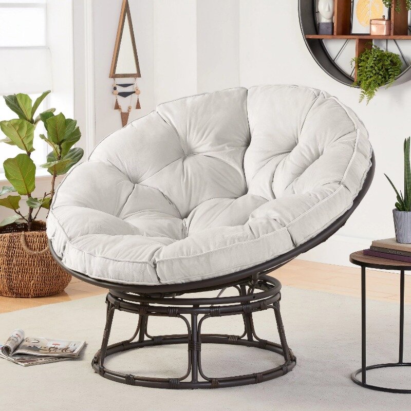 Better Homes and Gardens Papasan Chair, cinza-pomes, 46"