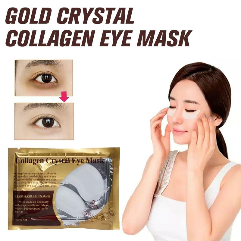 Masker Mata Kristal Kolagen Anti Keriput, kantung mata Anti 1 buah dari penuaan perawatan pelembap mata N6V1