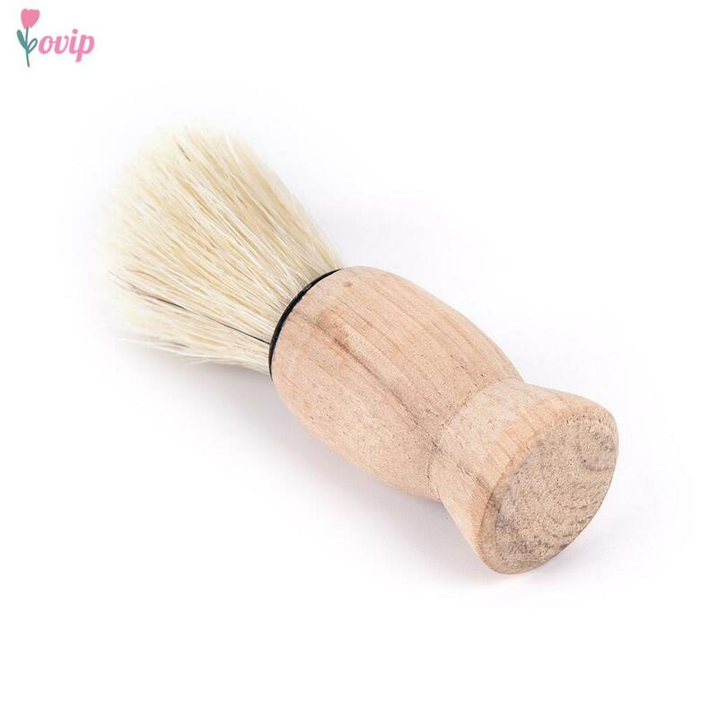 Профессиональная Кисть для бритья волос барсука с деревянной ручкой, 1 шт.