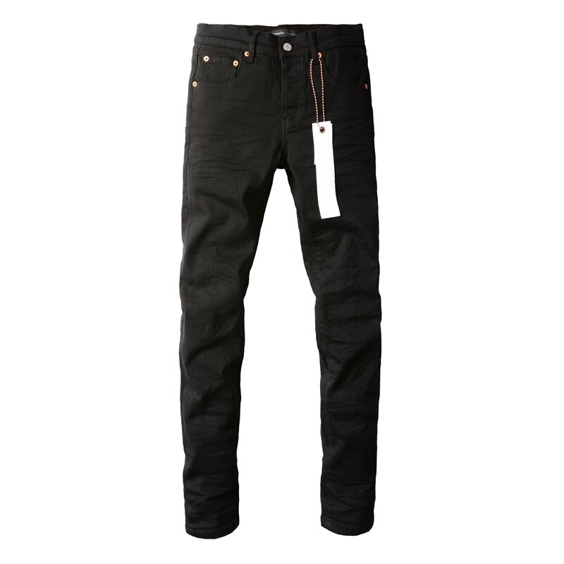 2024 neuer Modetrend hochwertige Jeans Marke Jeans amerikanische High Street Farbe schwarz
