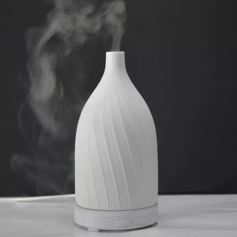 Difusor de óleo essencial de cerâmica, umidificador de ar ultrassônico da moda para aromaterapia, casa, quarto, sala de estar, 120ml
