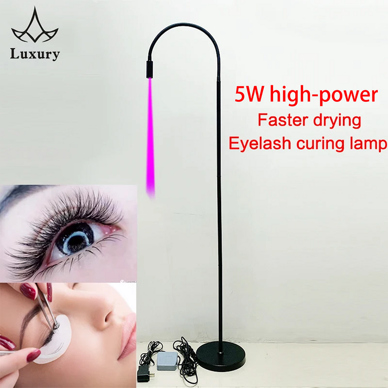 5W High Power UV Ultraviolet Light LED UV Glue Curing Light Beauty Eyelash False Eyelashes Grafting Foot Step Switch Floor Lamp