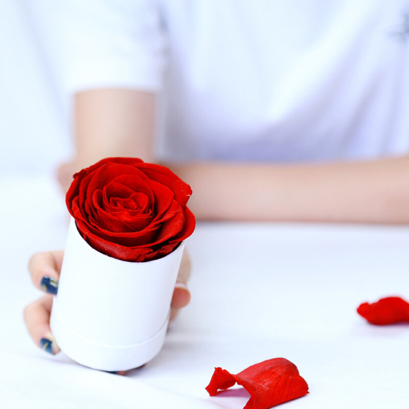 Ember bunga bundar ember hadiah kotak buket kemasan silinder kotak bunga DIY pernikahan hadiah Hari Valentine 6.5*7.5CM