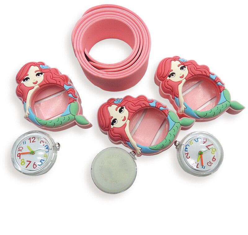 3D Cartoon Mermaid Kids Watches Baby Toys Clock Bracelet Children's Watches Child Watch for Girls Boys Kid Christmas Gifts