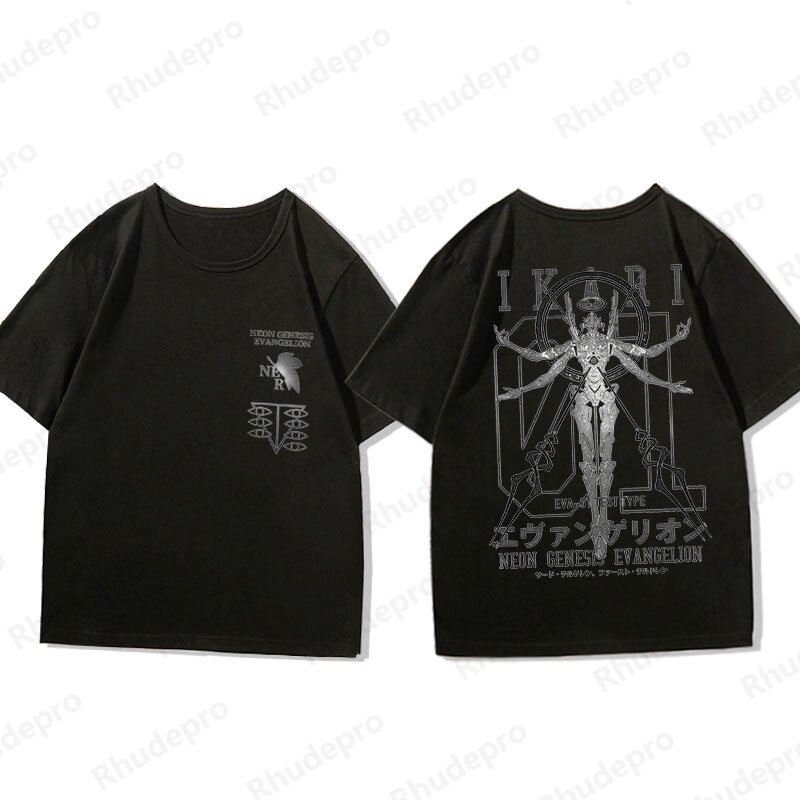 2024 New Century Evangelion Co-signed Oversize Short-sleeved T-shirt Male Eva First Mobile Diffuse Clothing Trend Oversized