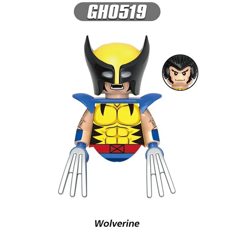 G0166 The Avengers Wolverine Magneto Storm Bricks karakter kartun blok bangunan mainan pendidikan hadiah ulang tahun
