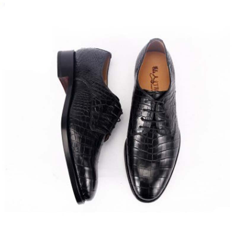 Xige Manufacturer-Chaussures en cuir de crocodile pour hommes, customisées, pour costume d'affaires, nouvelle collection