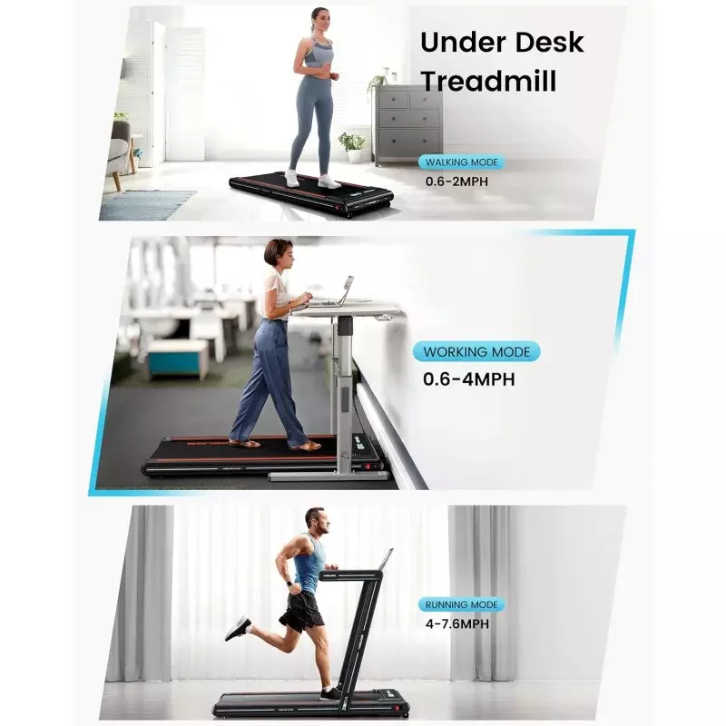 YOSUDA Walking Pad, 300lb Capacity Under Desk Treadmill with Bluetooth, Desk Treadmill for Office Under Desk, Walking Pad Treadm