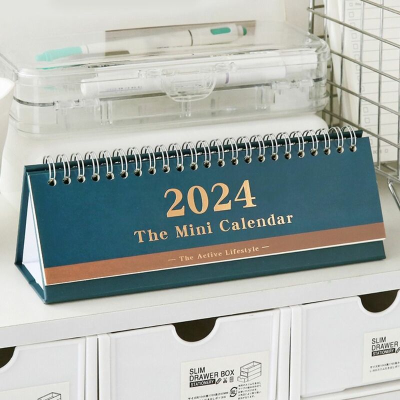 2024 Tisch kalender stehend Flip Desktop für die Planung der täglichen monatlichen Zeitplan Home School Briefpapier
