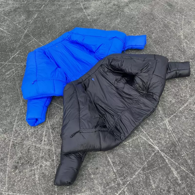 클래식 1:1 YZY DONDA 카니예 퍼퍼 잭 파카, 남녀공용 벨벳, 두꺼운 보온 재킷 코트