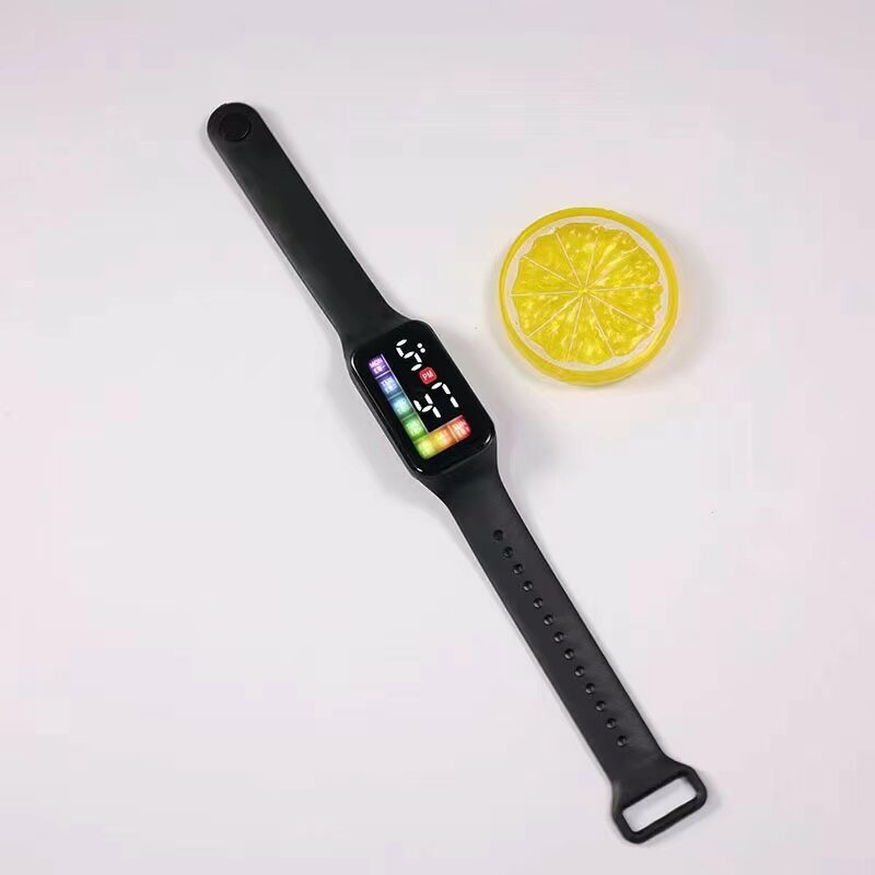 Fashion men's and women's LED watches cool touch waterproof digital week sports electronic watches for primary and secondary sch