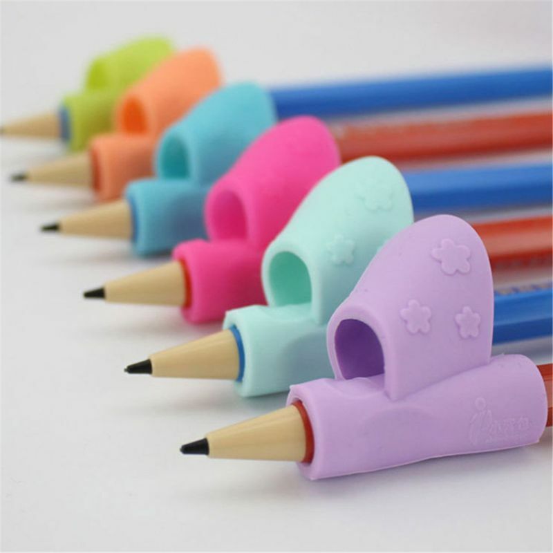 2pcs Kids Silicone Learning Writing Tool Pen Holder Writing Correction Device Toys Children Education Drawing Tool Toys Gift