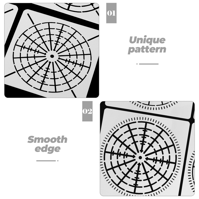 12 Sheets Tool Mandala Bullseye Spider Web Auxiliary Line DIY Painting Chemistry Mathematics Scribing Template Pet Templates