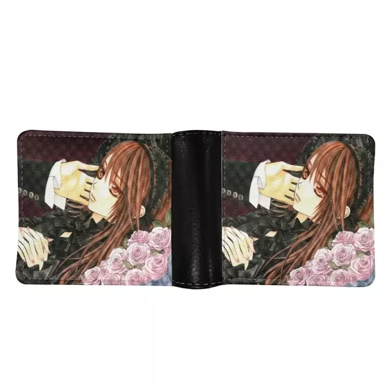 남성용 만화 뱀파이어 나이트 애니메이션 프린트 지갑, 얇은 카드 지갑, 얇은 카드, 럭셔리, 짧은 지갑, 성인