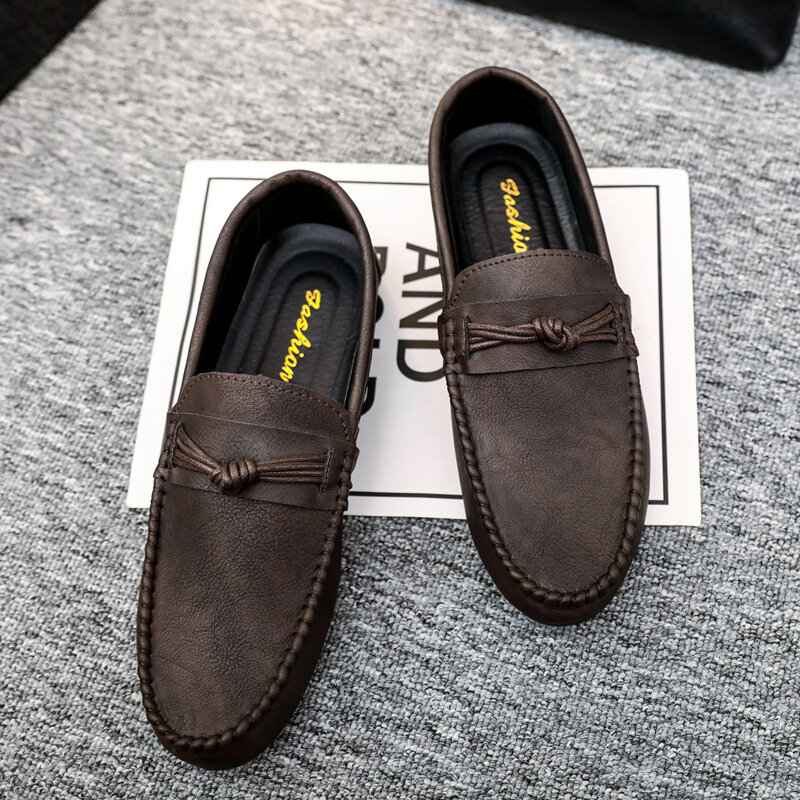 Męskie mokasyny Man 2023 Fashion Comfy Slip-on Drive mokasyny obuwie męskie marki buty ze skóry męskie obuwie