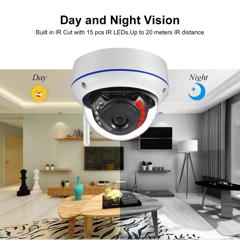 1080P HD Motion Detection Camera Mini Outdoor Wifi telecamera di sicurezza Color Night Vision Alert telecamera impermeabile antivandalo
